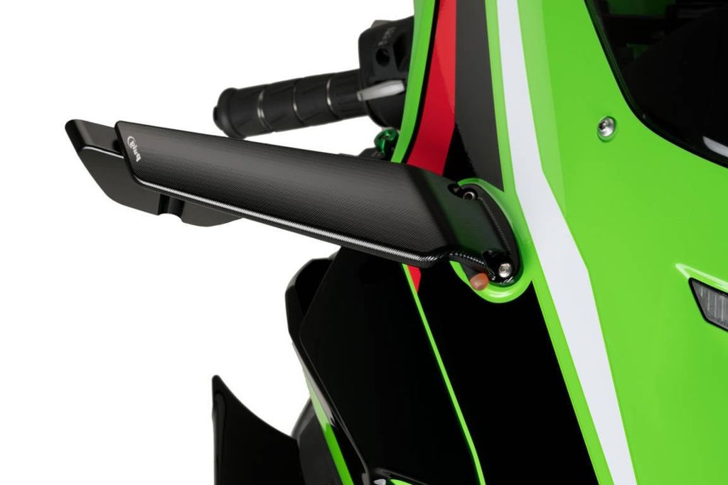 Pi様 ⑪⑬ Kuipspiegel rechts model Aileron zwart Puig Kawasaki ZX6-R / ZX10